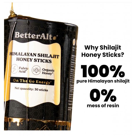 Pure Shilajit Honey Sticks 1 box of 30 sticks + 1 box FREE